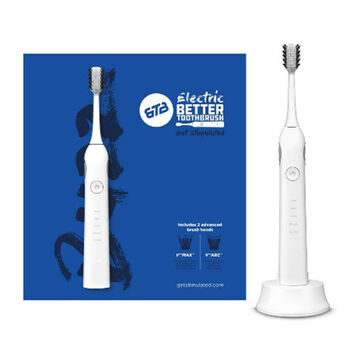 Zahnb&uuml;rste mit V-f&ouml;rmigen B&uuml;rstenk&ouml;pfen, Wei&szlig;