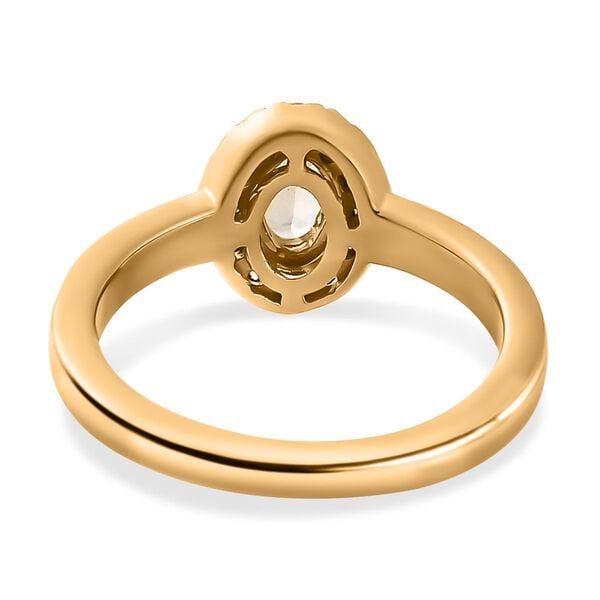 AA natürlicher, goldener Tansanit und Zirkon-Ring - 0,74 ct. image number 6