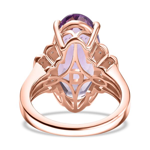 D'Joy AAA Rose De France Amethyst und Zirkon Ring - 9,17 ct. image number 5