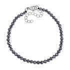 Terahertz Armband Flexibles Reiner Edelstahl rhodiniert ca. 25,00 ct.