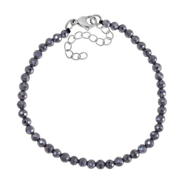 Terahertz Armband, flexibel (ca. 18 cm + 5 cm Extender), 316L Edelstahl rhodiniert ca. 25.00 ct