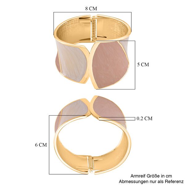 Emaille-Armreif im Colorblock-Design, 17cm, Pfirsich-Pink image number 6