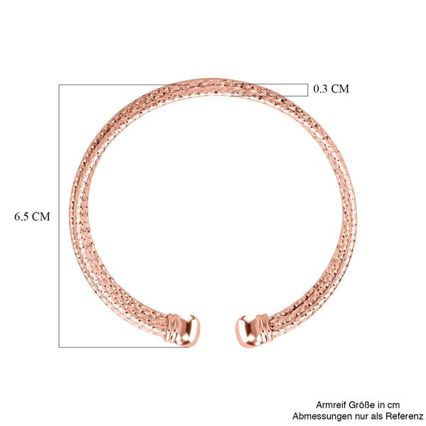 Designer inspirierter Armreif, ca. 19 cm, roséfarben image number 6