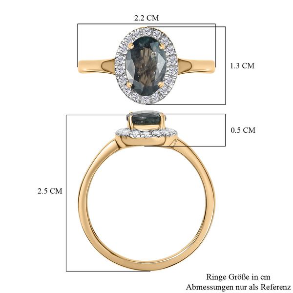 AAA Alexandrit und Diamant Ring in 585 Gold - 1,70 ct. image number 7
