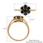 Schwarzer Spinell Ring 925 Silber vergoldet  ca. 1,13 ct image number 6