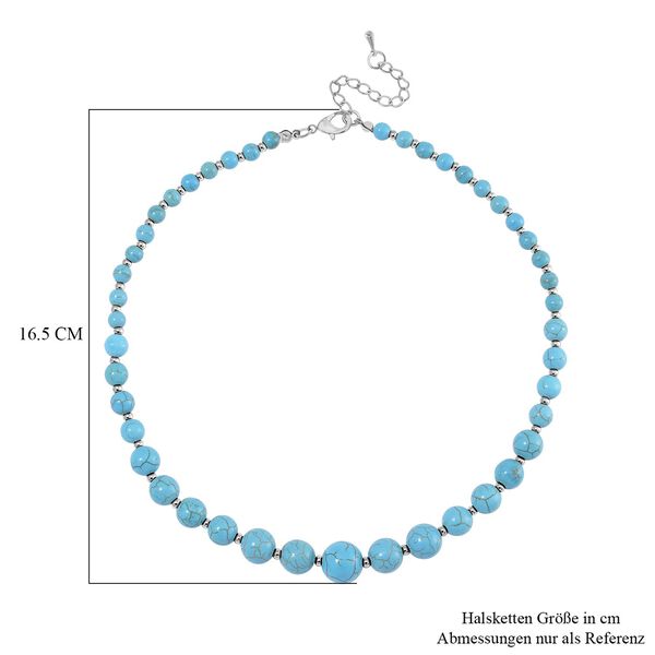 Blaue Howlit 45+5cm Halskette - 160 ct. image number 6