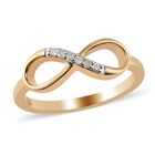 Diamant Infinity Ring 925 Silber 585 Vergoldet image number 4