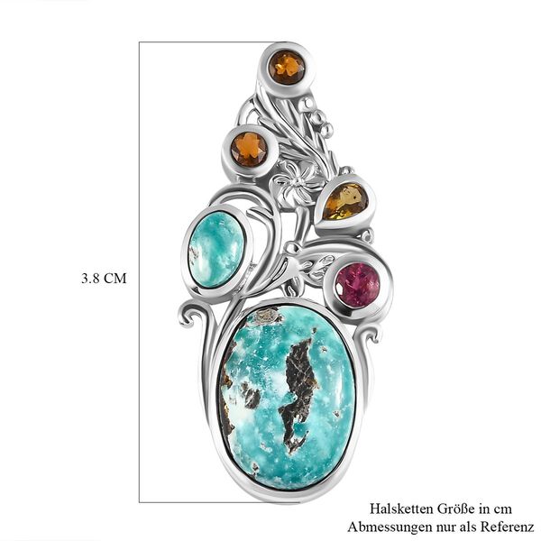 Sierra Nevada Türkis und Mehrfach-Turmalin-Anhänger - 7,09 ct. image number 6