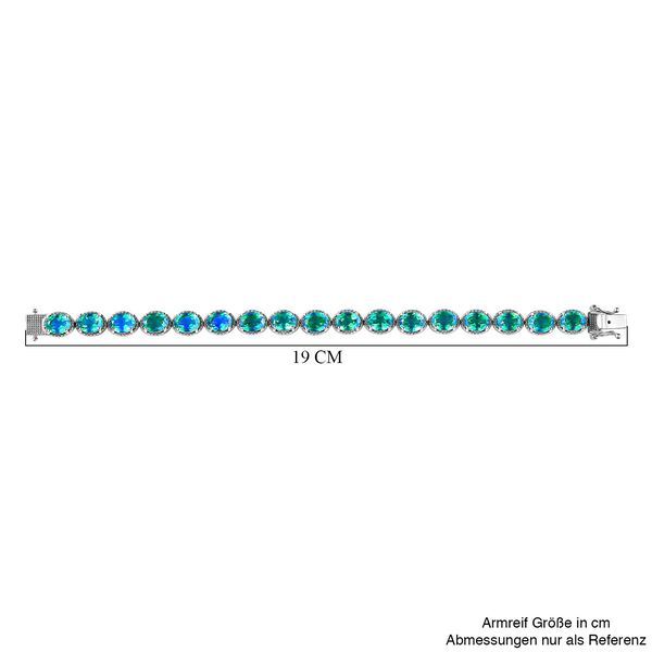 Pfau Quarz Triplette Armband, ca. 18 cm, 925 Silber rhodiniert, ca. 25.82 ct image number 5