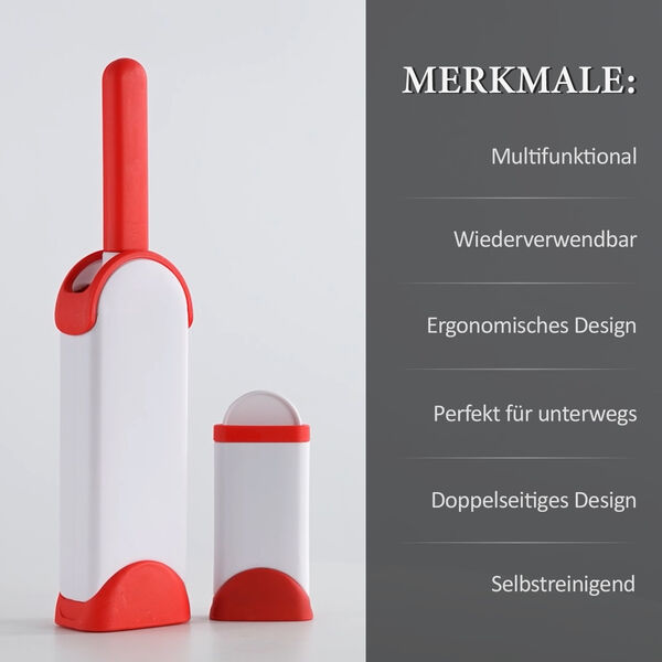 2er-Set Fusselrolle, Dunkelrot image number 3