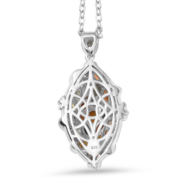 Multi Saphir Anh&auml;nger mit 50cm Kette - 6,71 ct. image number 5