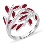 Royal Bali - Koralle Ring 925 Silber (Größe 18.00)