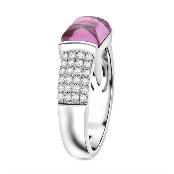 Lustro Stella Rosa Zirkonia, Weißer Zirkonia Ring 925 Silber rhodiniert (Größe 17.00) image number 4