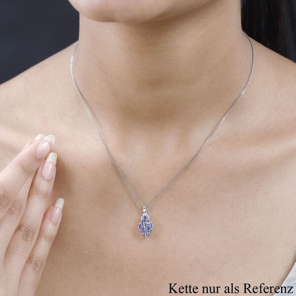 Tansanit und Zirkon Anh&auml;nger - 0,77 ct. image number 2