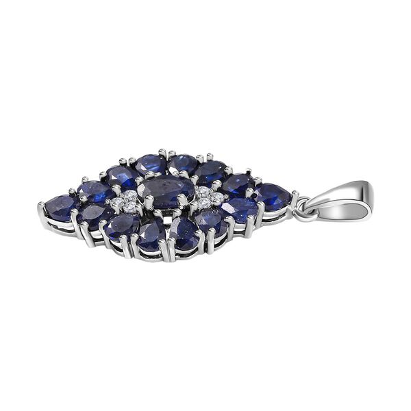 Masoala Saphir (Fissure gefüllt) Anhänger 925 Silber platiniert ca. 3.95 ct image number 4