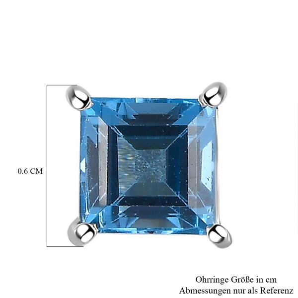 Small Nugget London Blautopas Ohrstecker image number 5