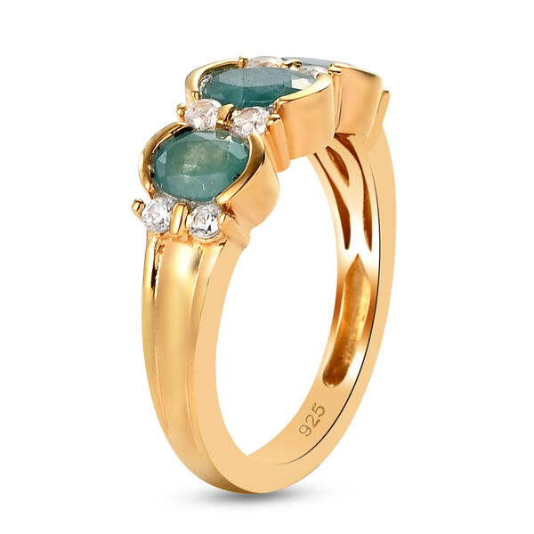 Grandidierit und Zirkon-Ring, 925 Silber vergoldet  ca. 1,43 ct image number 5