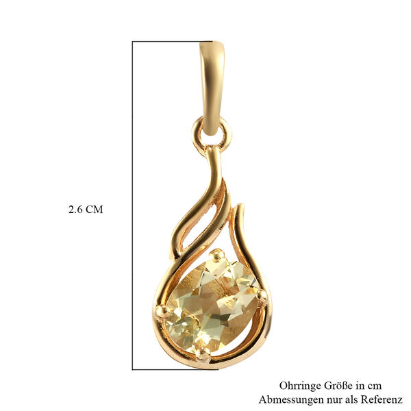 Ouro Verde-Quarz Ohrringe, 925 Silber vergoldet ca. 2,25 ct image number 6