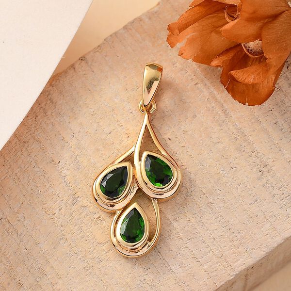 Nat&uuml;rlicher Chromdiopsid-Anh&auml;nger - 1,40 ct. image number 2