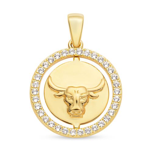Weißer Zirkon Stier-Anhänger - 0,63 ct. image number 0