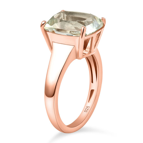 Prasiolith-Ring, 925 Silber ros&eacute;vergoldet  ca. 5,50 ct image number 5