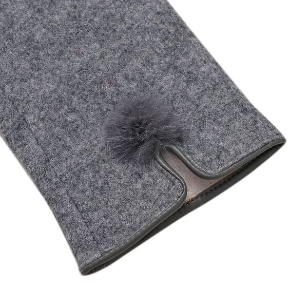 Kashmir Handschuhe mit Supersoft Mikroplusch futter, Grau image number 5