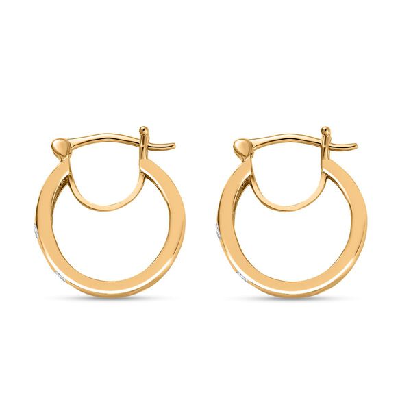 Moissanit Ohrringe, 925 Silber Gelbgold Vermeil - 0,62 ct. image number 6