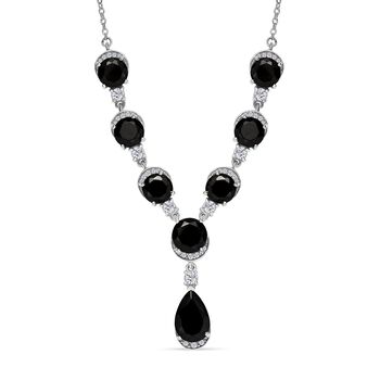 D'Joy Elite Shungit und Zirkon 45cm Halskette - 10,28 ct.