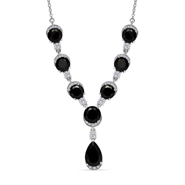 D'Joy Elite Shungit und Zirkon 45cm Halskette - 10,28 ct.