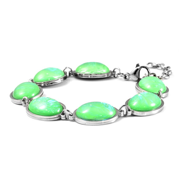 Simuliertes Opal-Armband in Silberton image number 2