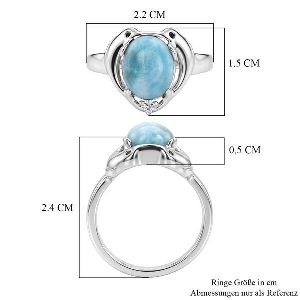 D'Joy Larimar, Wei&szlig;er Zirkon Ring 925 Silber Rhodiniert (Gr&ouml;&szlig;e 18.00) ca. 3,22 ct image number 6