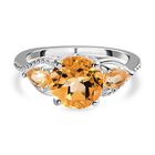 Citrin Ring, 925 Silber (Gr&ouml;&szlig;e 16.00) ca. 2,26 ct