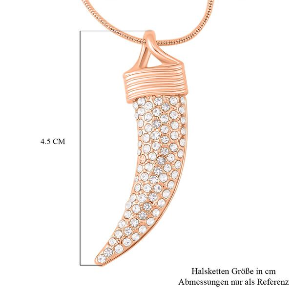 Weißer Kristall-Dolch-Halskette Roségoldton, 70cm image number 5