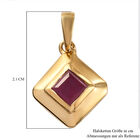 Afrikanischer Rubin (Fissure gefüllt) Anhänger 925 Silber vergoldet ca. 1,11 ct image number 5