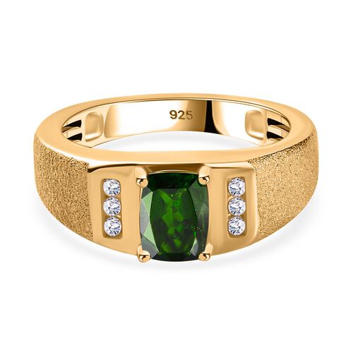 Natürlicher Chromdiopsid und Zirkon Ring - 1,23 ct. image number 0