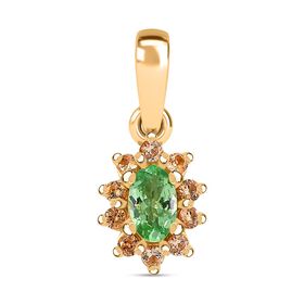 AA Tsavorite und Spessartin Granat Anhänger - 0,50 ct.