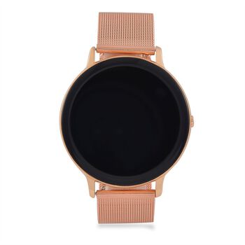 Eleganz Mesh HiWatch Plus, Ros&eacute;gold Smartwatch mit Dual-Modus Bluetooth, 1,28" IPS Display und Wassergesch&uuml;tztes Design