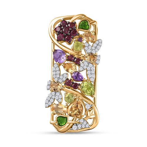 GP Italian Garden Kollektion - Multi-Edelstein und Kanchanaburi blauer Saphir-Anhänger - 3,42 ct. image number 0