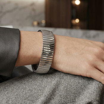 Flexibles Armband in Silberton