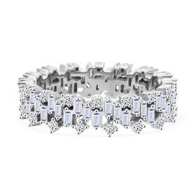 LUXURIANT DIAMOND - Lab Grown Diamant SI-GH SGL zertifiziert Ring, 925 Silber rhodiniert (Größe 19.00) ca. 1,00 ct