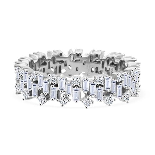 LUXURIANT DIAMOND - Lab Grown Diamant SI-GH SGL zertifiziert Ring, 925 Silber rhodiniert (Größe 17.00) ca. 1,00 ct image number 0