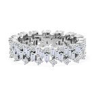 LUXURIANT DIAMOND - Lab Grown Diamant SI-GH SGL zertifiziert Ring, 925 Silber rhodiniert (Größe 20.00) ca. 1,00 ct