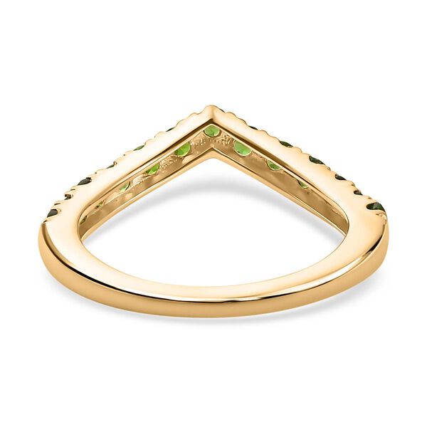 Nat&uuml;rlicher Chromdiopsid Ring, 925 Silber Gelbgold Vermeil (Gr&ouml;&szlig;e 20.00) ca. 0.86 ct image number 6