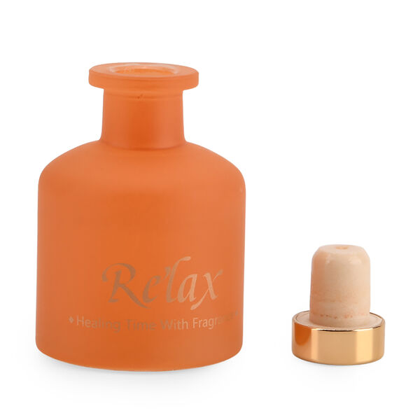 2er Set - Duftkerze 5 x 7 cm und Öl-Diffusor 50 ml mit Stäbchen, Orange & English Pear Freesia image number 6