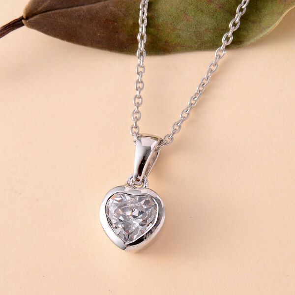 Zirkonia Anh&auml;nger mit 50cm Kette - 3,23 ct. image number 2