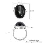 Schwarzer Stern Diopsid Ring, 925 Silber platiniert, ca. 24,05 ct image number 6