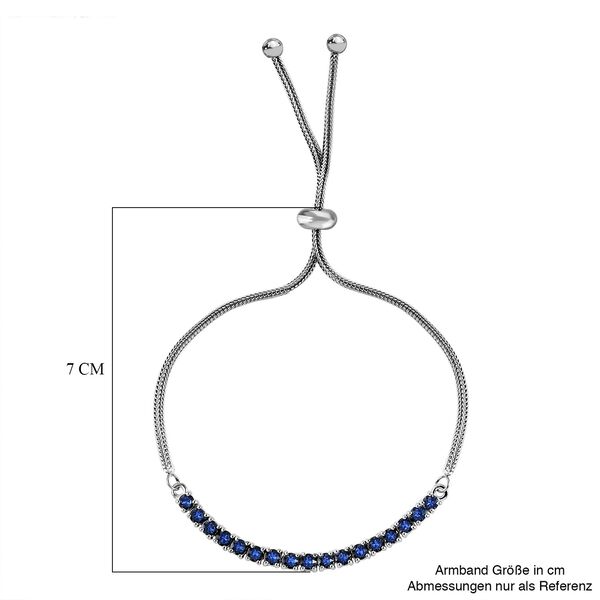 J Francis gefertigt mit SWAROVSKI- Saphir Swarovski Kristall Armband, 19 cm image number 4
