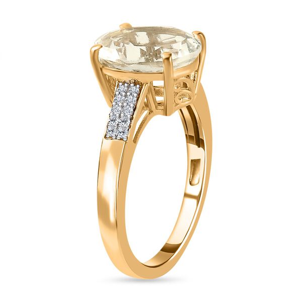 Mexikanischer, nat&uuml;rlicher Hyalit Opal und Moissanit -Ring - 2,73 ct. image number 5