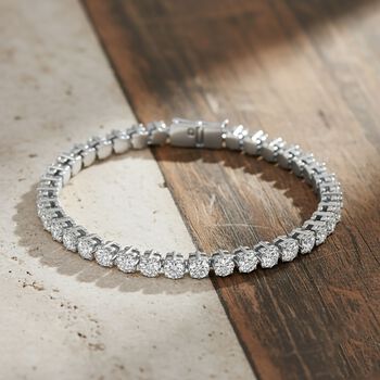 D'Joy Moissanit Armband ca. 20 cm 925 Silber rhodiniert ca. 10,57 ct.