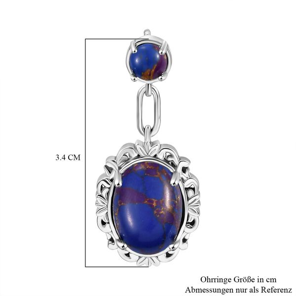 Lila Türkis Ohrringe - 12,36 ct. image number 5